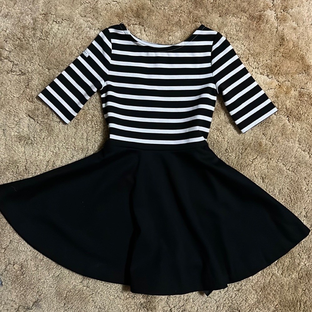 Striped Stretch Ponte Dress